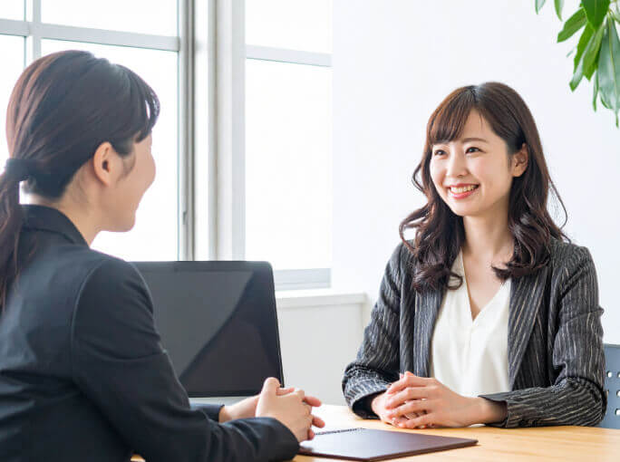 アフターサービスを受ける相談者